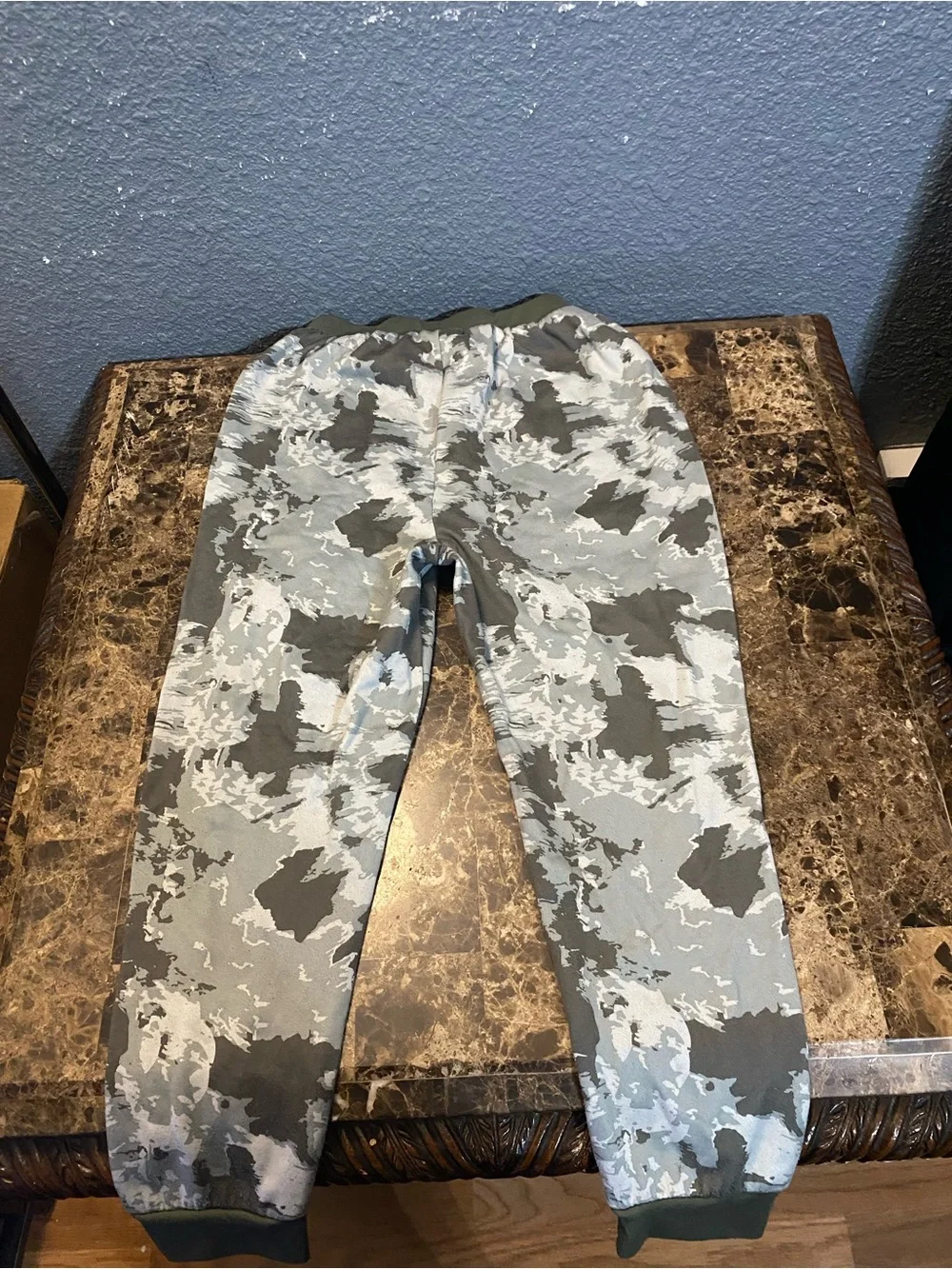 Gray & Olive Camo Jogger Pants